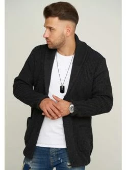 Brandneu 🌟 Sweat & Fleece Behype Strickjacke MKCARDY45 In Dunkelgrau Günstig Kaufen 🤩 -Behype Verkäufe behype strickjacke mkcardy45 in dunkelgrau 2