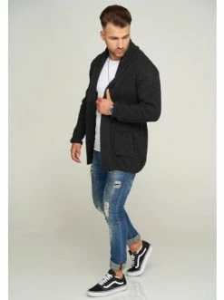 Brandneu 🌟 Sweat & Fleece Behype Strickjacke MKCARDY45 In Dunkelgrau Günstig Kaufen 🤩 -Behype Verkäufe behype strickjacke mkcardy45 in dunkelgrau 3