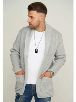 Budget 🧨 Sweat & Fleece Behype Strickjacke MKCARDY45 In Grau Günstig Kaufen 💯 -Behype Verkäufe behype strickjacke mkcardy45 in grau 2