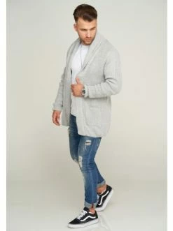 Budget 🧨 Sweat & Fleece Behype Strickjacke MKCARDY45 In Grau Günstig Kaufen 💯 -Behype Verkäufe behype strickjacke mkcardy45 in grau 3