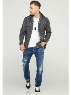 Am billigsten ❤️ Sweat & Fleece Behype Strickjacke NELIAN In Anthrazit Günstig Kaufen 😉 -Behype Verkäufe behype strickjacke nelian in anthrazit 2