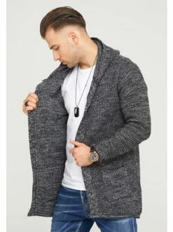 Am billigsten ❤️ Sweat & Fleece Behype Strickjacke NELIAN In Anthrazit Günstig Kaufen 😉 -Behype Verkäufe behype strickjacke nelian in anthrazit 4