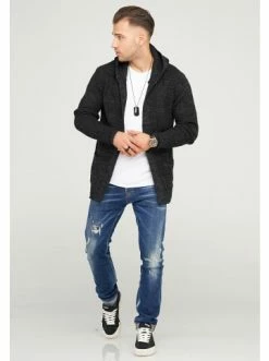 Schlussverkauf 🎉 Sweat & Fleece Behype Strickjacke NELIAN In Schwarz Günstig Kaufen 🌟 -Behype Verkäufe behype strickjacke nelian in schwarz 3