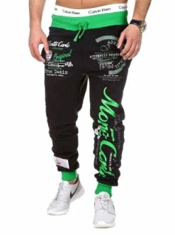 Schlussverkauf ⭐ Hosen Behype Sweathose ROMONT In Schwarz-grün Günstig Kaufen 🌟