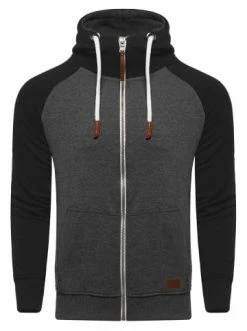Brandneu ❤️ Sweat & Fleece Behype Sweatjacke HENRAY In Dunkelgrau Günstig Kaufen 😀