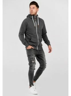 Brandneu ⭐ Sweat & Fleece Behype Sweatjacke SWANTON In Dunkelgrau Günstig Kaufen 👍 -Behype Verkäufe behype sweatjacke swanton in dunkelgrau 2