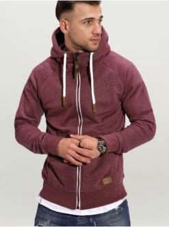 Brandneu 😀 Sweat & Fleece Behype Sweatjacke Tan In Weinrot Günstig Kaufen 😀