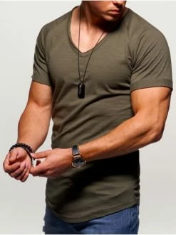 Am billigsten 😍 Shirts & Longsleeves Behype T-Shirt DANNY In Khaki Günstig Kaufen ✨