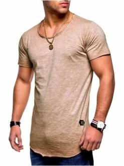 Großhandel 💯 Shirts & Longsleeves Behype T-Shirt DUST In Beige (wash) Günstig Kaufen 🤩