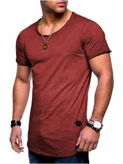 Großhandel 🧨 Shirts & Longsleeves Behype T-Shirt DUST In Bordeaux (wash) Günstig Kaufen 😍