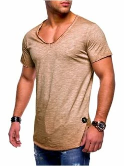 Besorgen 🌟 Shirts & Longsleeves Behype T-Shirt NUKE In Beige (wash) Günstig Kaufen 👍