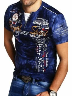 Angebote 🔔 Shirts & Longsleeves Behype T-Shirt P-CAROY In Dunkelblau Günstig Kaufen 🌟