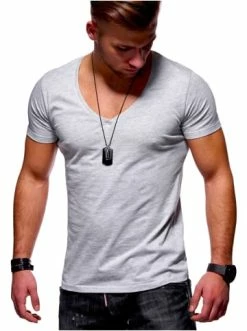 Angebote ✨ Shirts & Longsleeves Behype T-Shirt VIC In Grau Günstig Kaufen 🛒